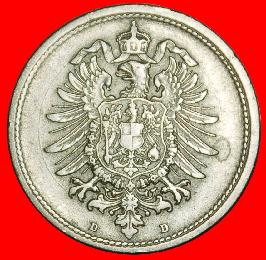  Ⰶ EAGLE (1873-1889): GERMANY★ 10 PFENNIGS 1876D BAVARIA! WILLIAM I 1871-1888★LOW START ★ NO RESERVE!   