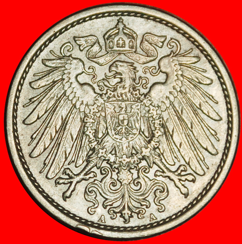  Ⰶ EAGLE (1890-1916): GERMANY★10 PFENNIGS 1911A PRUSSIA! WILLIAM II 1888-1918★LOW START ★ NO RESERVE!   