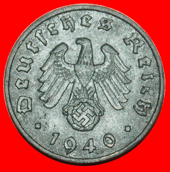  Ⰶ SWASTIKA 1940-1945: GERMANY★1 PFENNIG 1940A PRUSSIA! THIRD REICH 1933-1945★LOW START ★ NO RESERVE!   