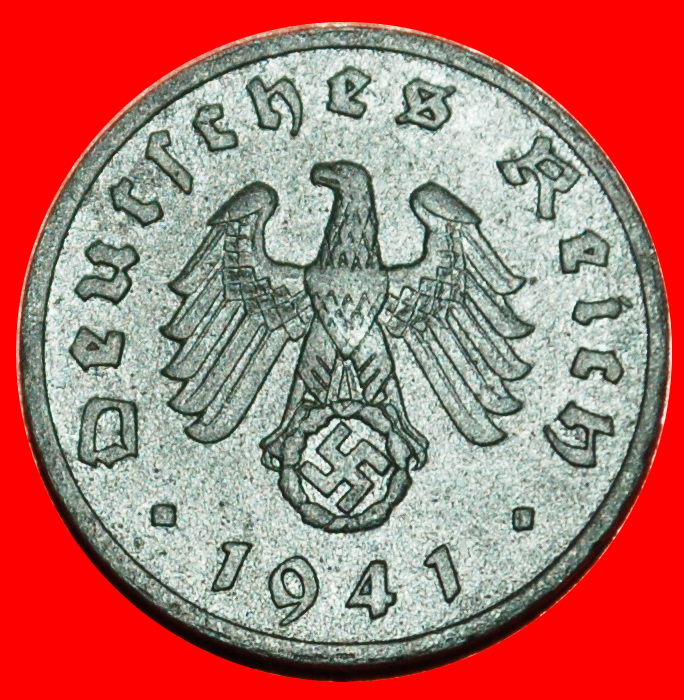  Ⰶ SWASTIKA 1940-1945:GERMANY★1 PFENNIG 1941F WUERTTEMBERG! THIRD REICH 1933-★LOW START ★ NO RESERVE!   