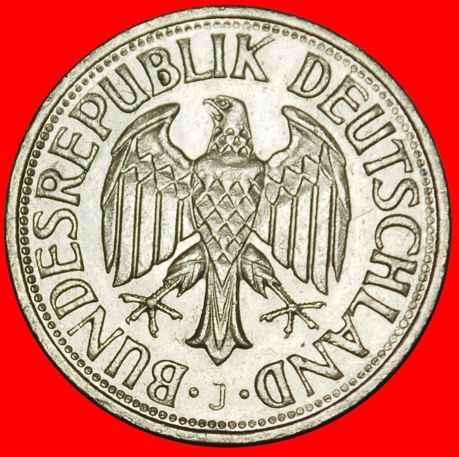  Ⰶ NOT COMMUNIST (1950-2001): GERMANY ★ 1 DEUTSCHE MARK 1969J HAMBURG! LUSTRE★LOW START ★ NO RESERVE!   