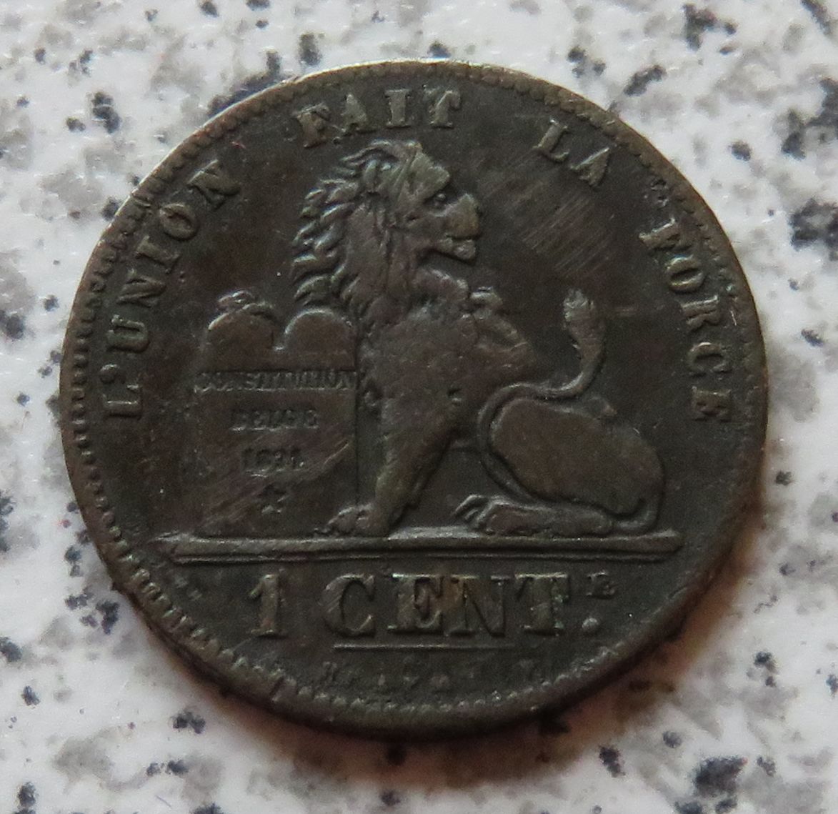  Belgien 1 Centime 1876 französisch   