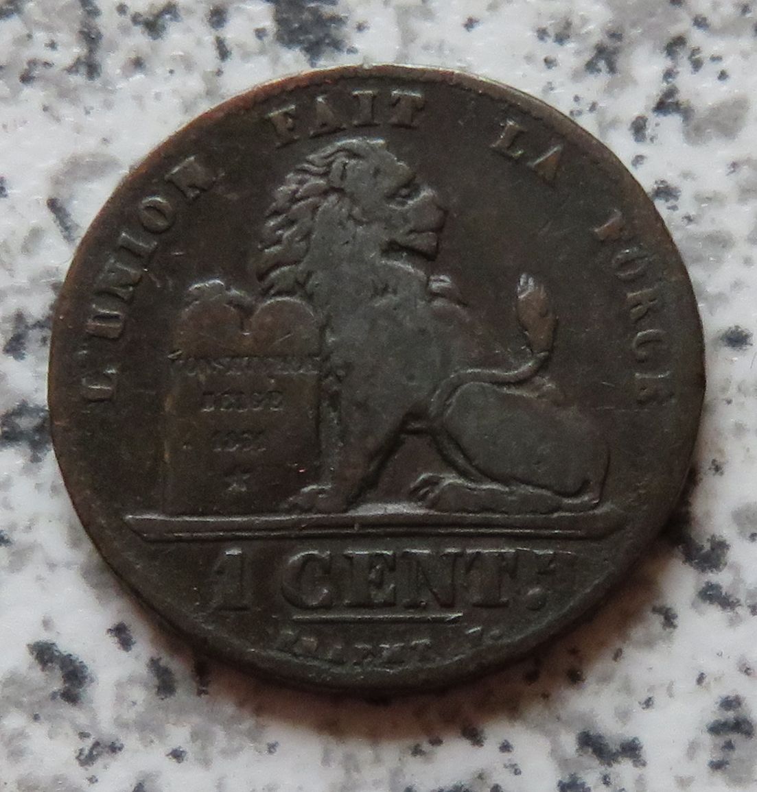  Belgien 1 Centime 1882 französisch   