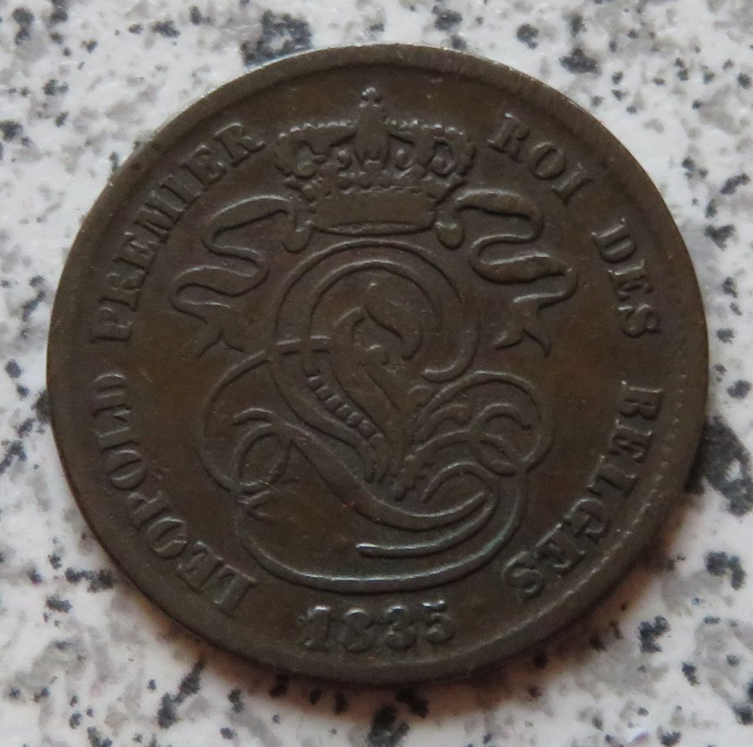  Belgien 2 Centimes 1835, KM 4.1?   