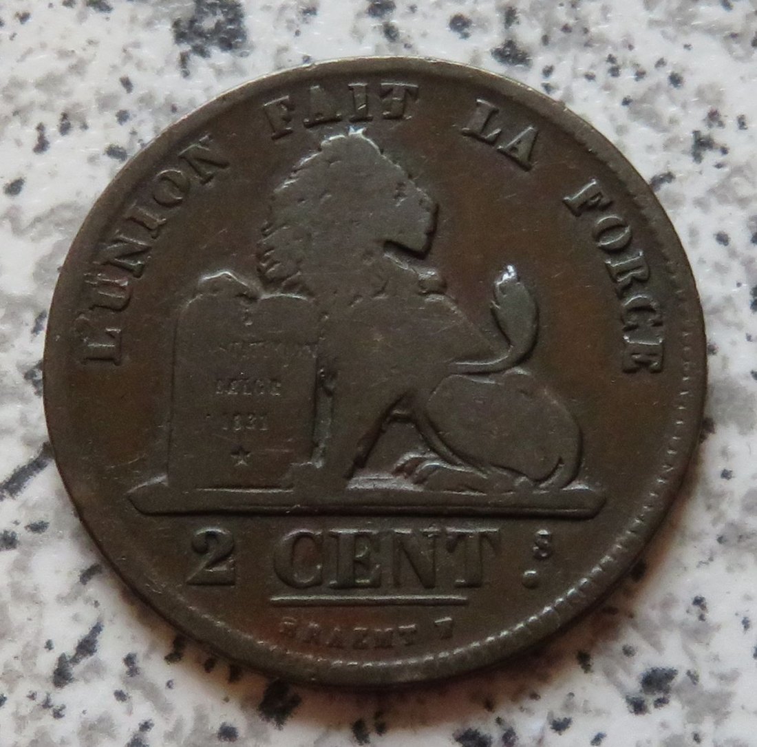  Belgien 2 Centimes 1835, KM 4.1?   