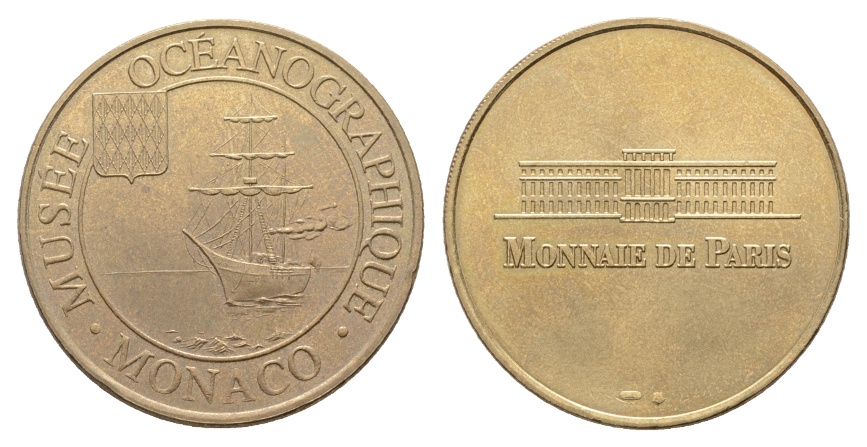  Medaille, Monaco; Musee oceanographique; bronze, 15,74 g; Ø 34,06   