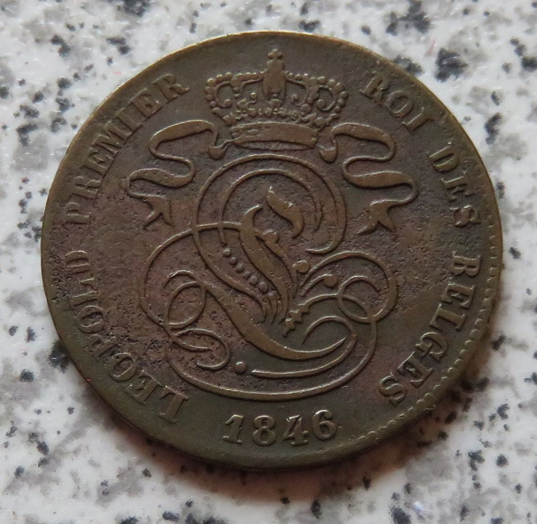  Belgien 2 Centimes 1846   