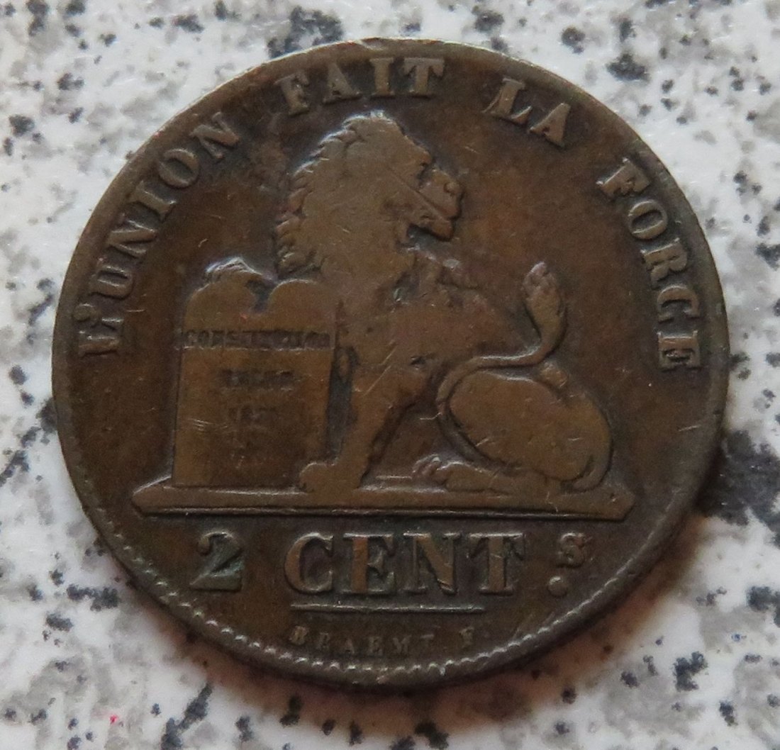  Belgien 2 Centimes 1851   