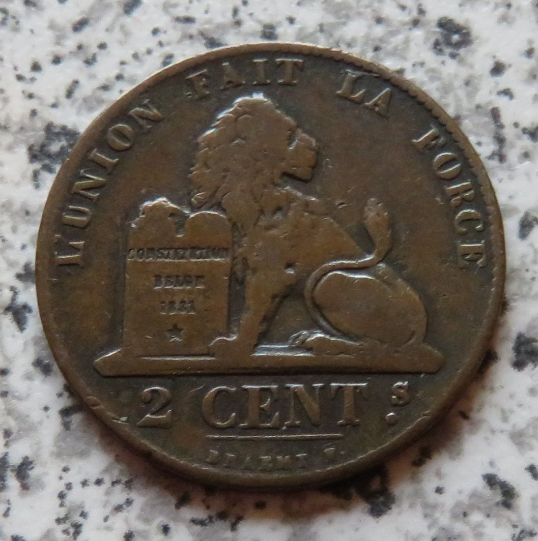  Belgien 2 Centimes 1863   