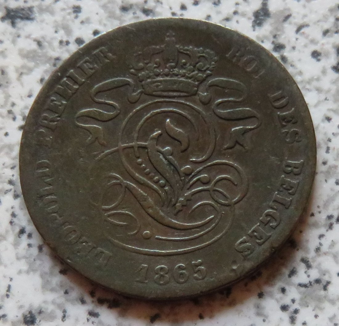  Belgien 2 Centimes 1865   