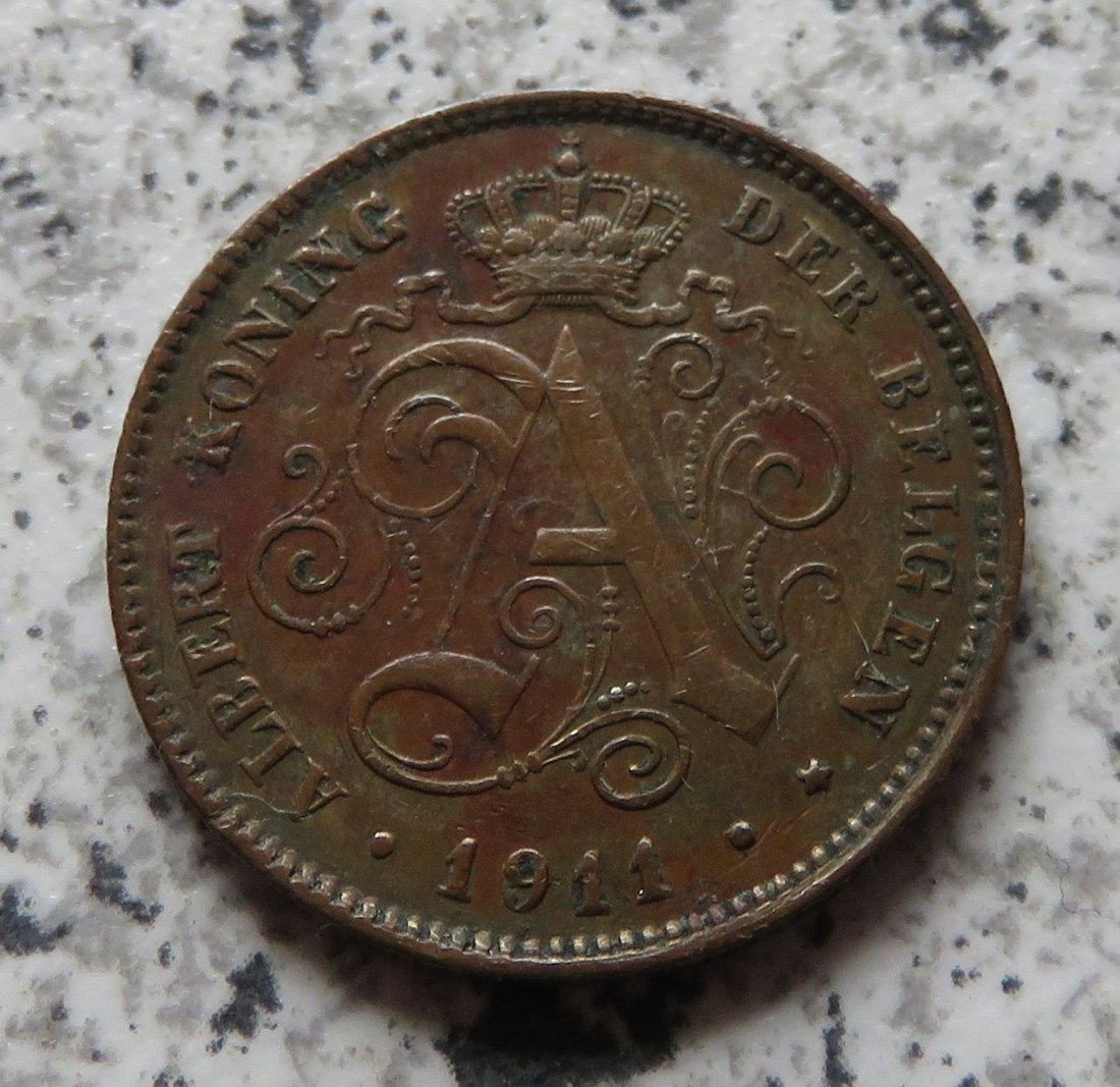  Belgien 2 Centimes 1911, flämisch   