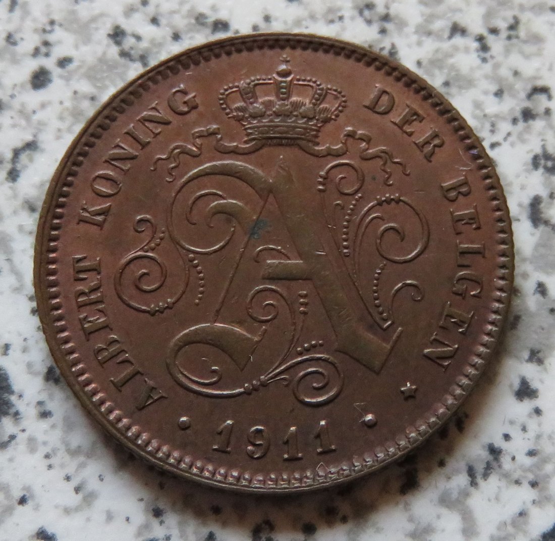  Belgien 2 Centimes 1911, flämisch   