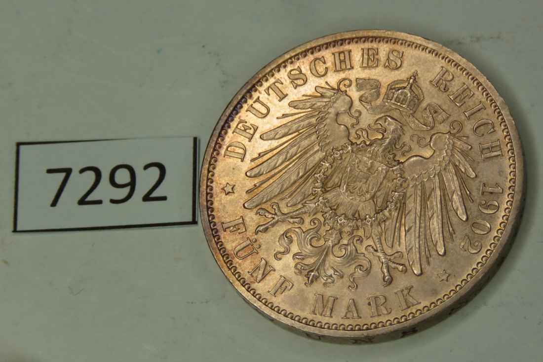  7292 Sachsen 1902 - 5 Mark   