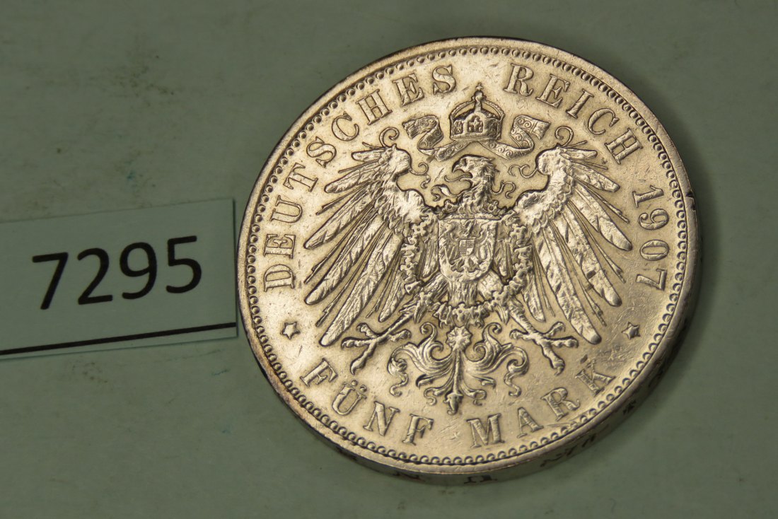  7295 Sachsen 1907 - 5 Mark   