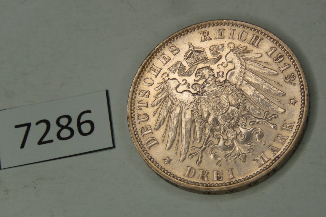  7286 Sachsen 1913 -  3 Mark   