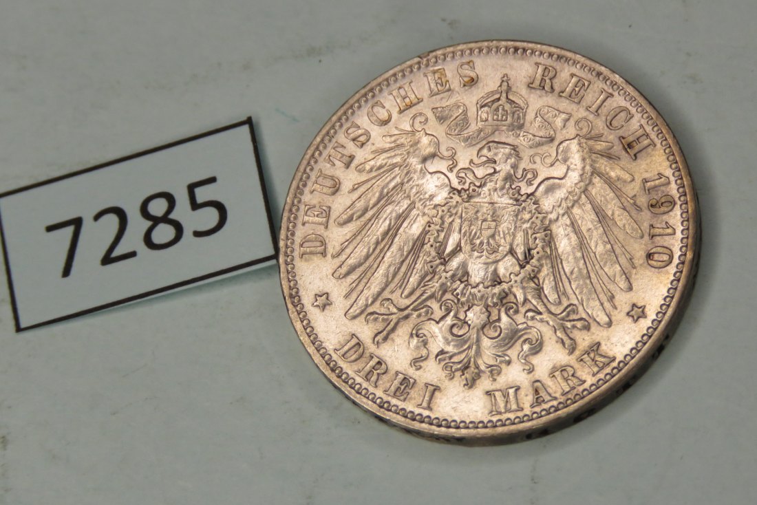  7285 Sachsen 1910 -  3 Mark   