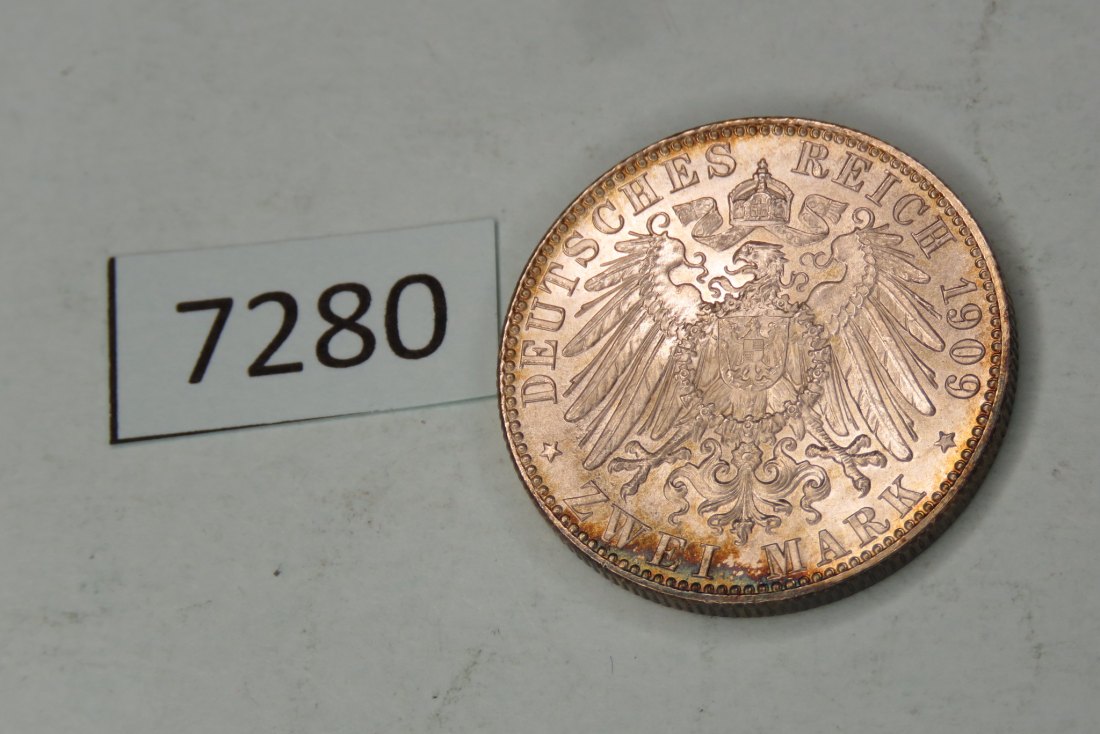  7280 Sachsen 1909 -  2 Mark - Uni Leipzig   