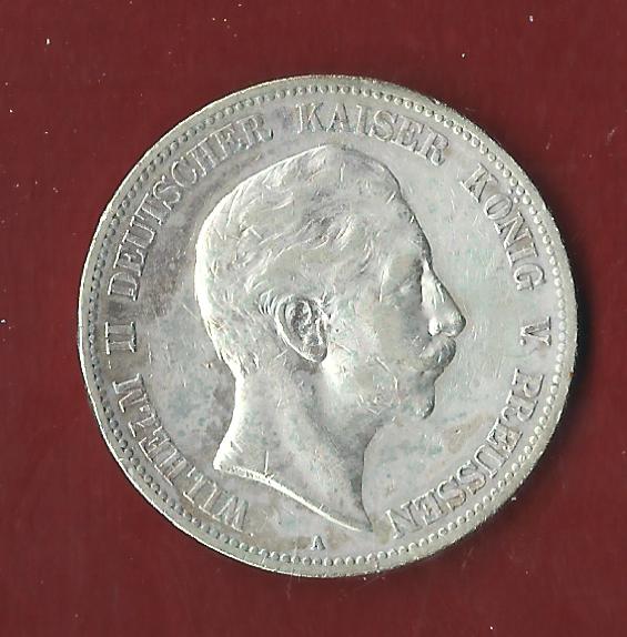  Preussen 5 Mark  Wilhelm II 1902 Koblenzer Münzen Studio Koblenz Frank Maurer AH30   