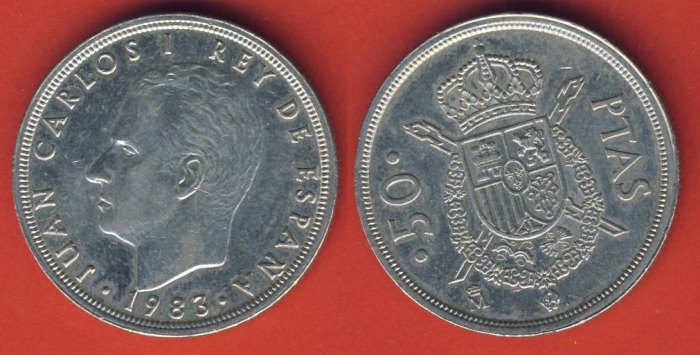  Spanien 50 Pesetas 1983   