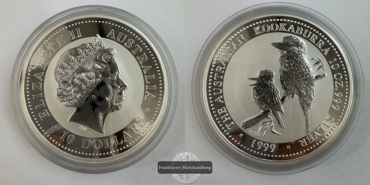  Australien  10 Dollar 1999 Kookaburra  FM-Frankfurt  Feinsilber: 311g   