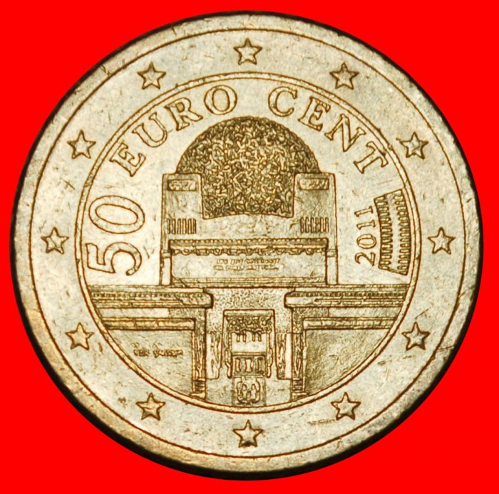  Ⰶ NORDIC GOLD (2002-2024): AUSTRIA★50 EURO CENTS 2011 SECESSION! MINT LUSTRE★LOW START ★ NO RESERVE!   