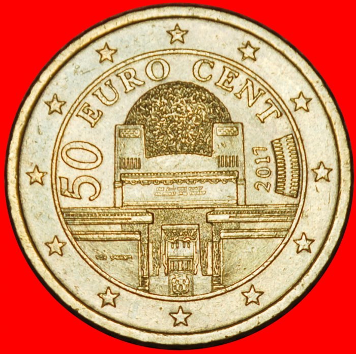  Ⰶ NORDIC GOLD (2002-2024): AUSTRIA ★ 50 EURO CENTS 2017 SECESSION!★LOW START ★ NO RESERVE!   