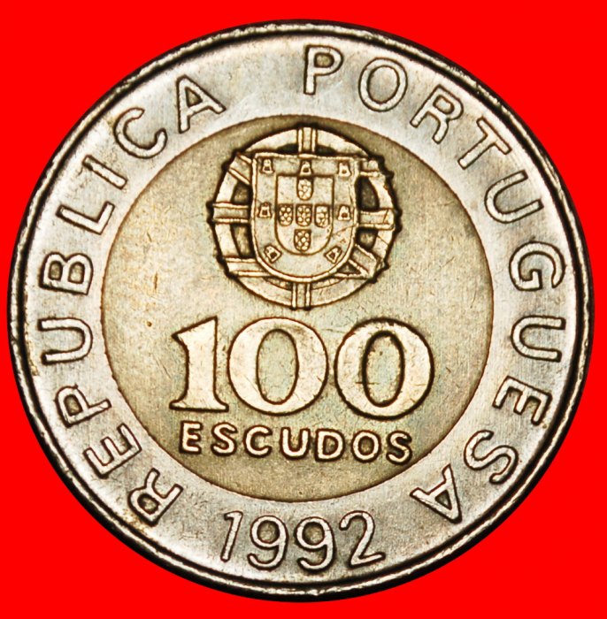  Ⰶ NUNES (1502-1578): PORTUGAL ★ 100 ESCUDOS 1992 TYPE 1989-2001! ★LOW START ★ NO RESERVE!   