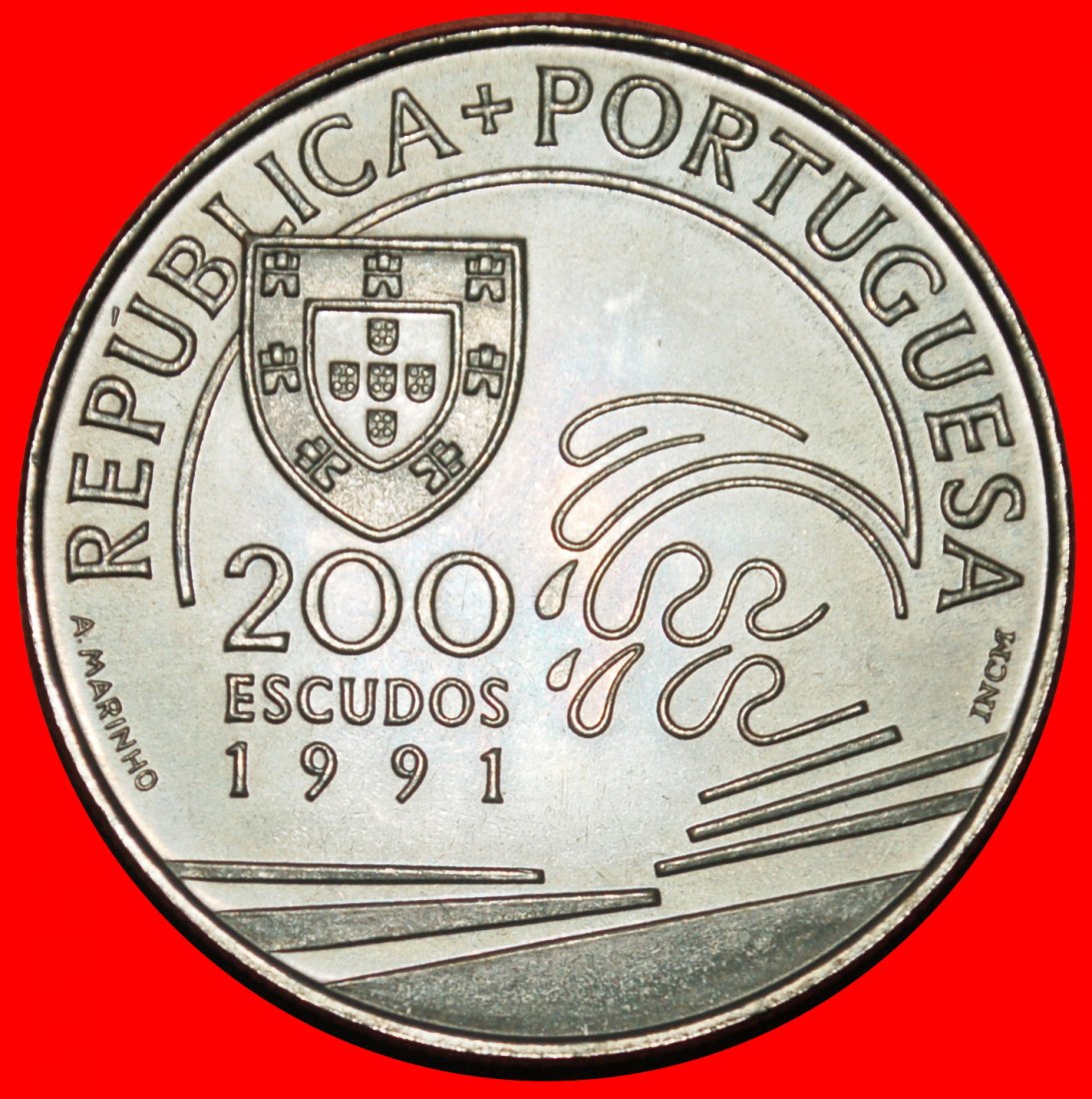  Ⰶ COLUMBUS (1451-1506): PORTUGAL ★ 200 ESCUDOS 1991 MAP 1476 1485 UNC LUSTRE★LOW START ★ NO RESERVE!   