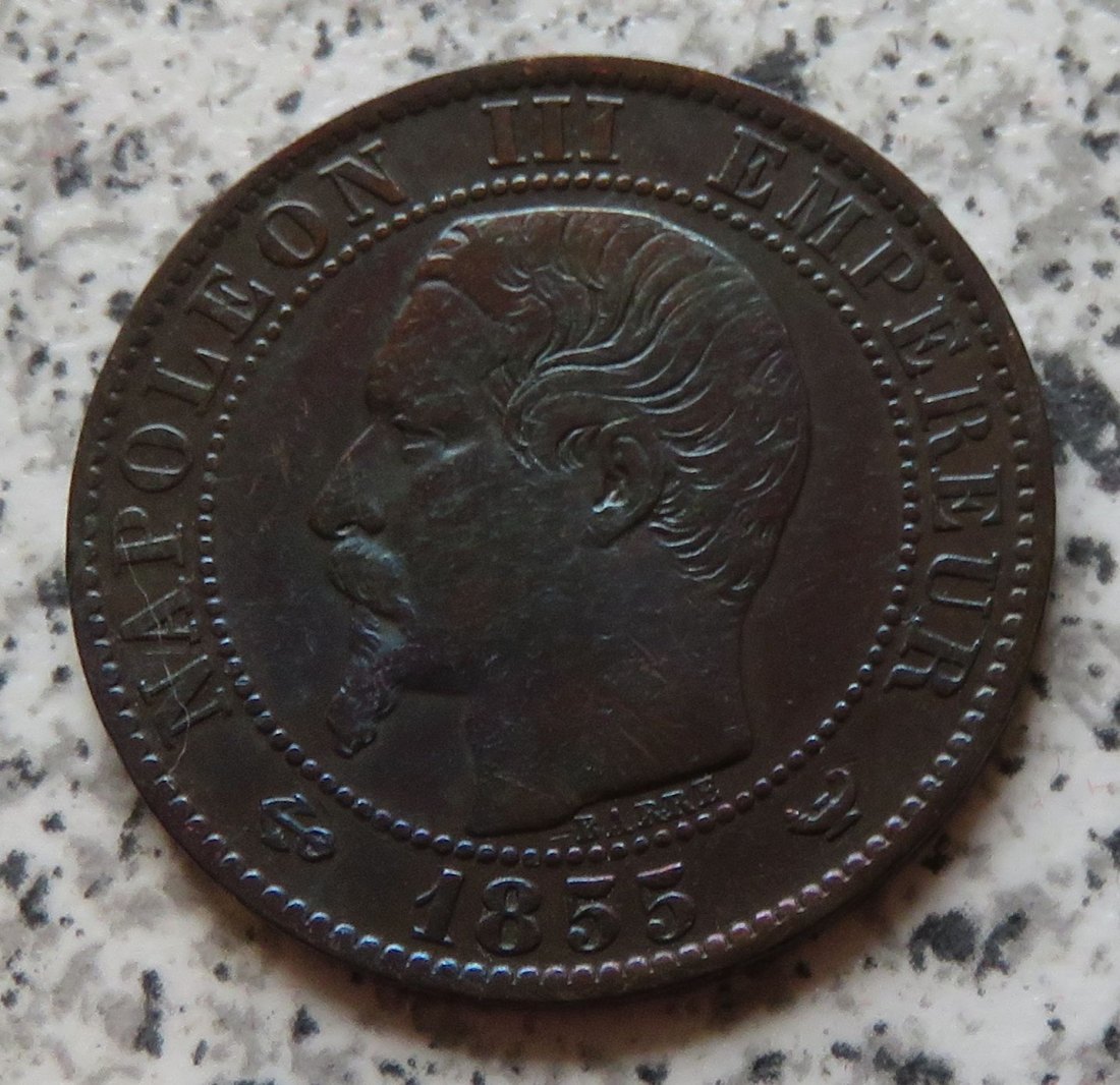  Frankreich 5 Centimes 1855 W   