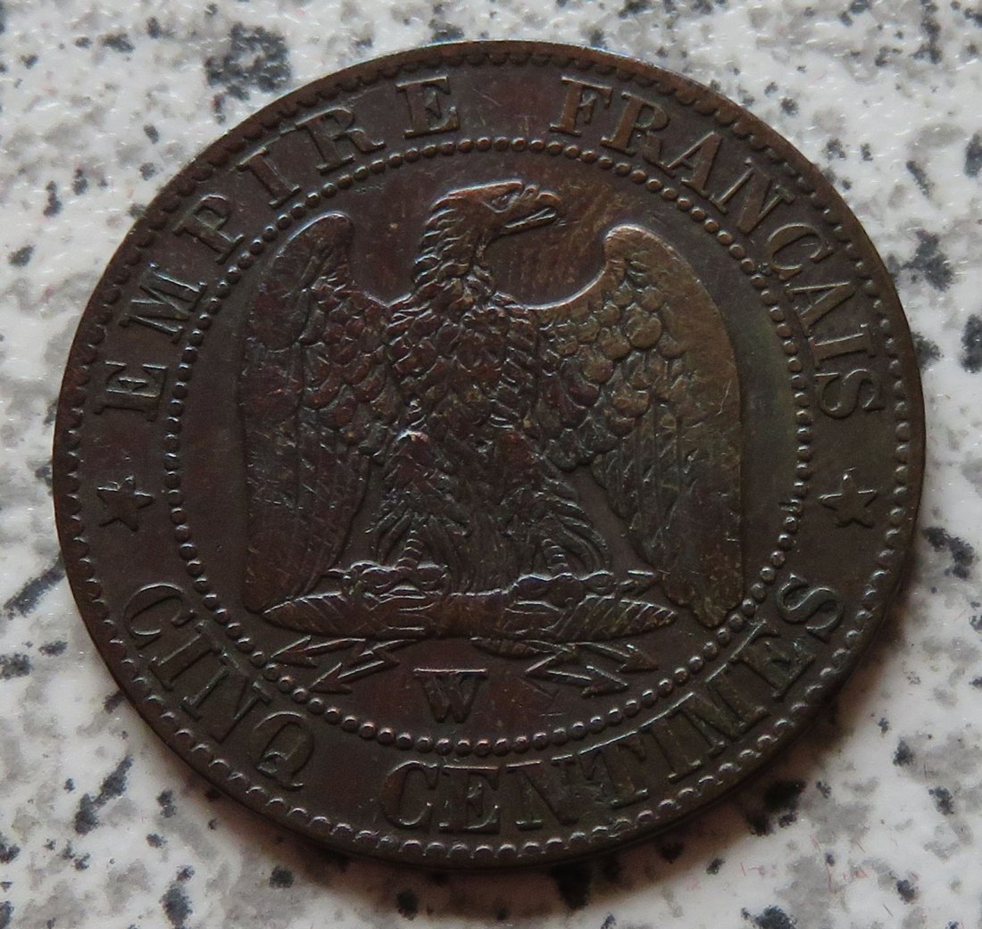  Frankreich 5 Centimes 1855 W   