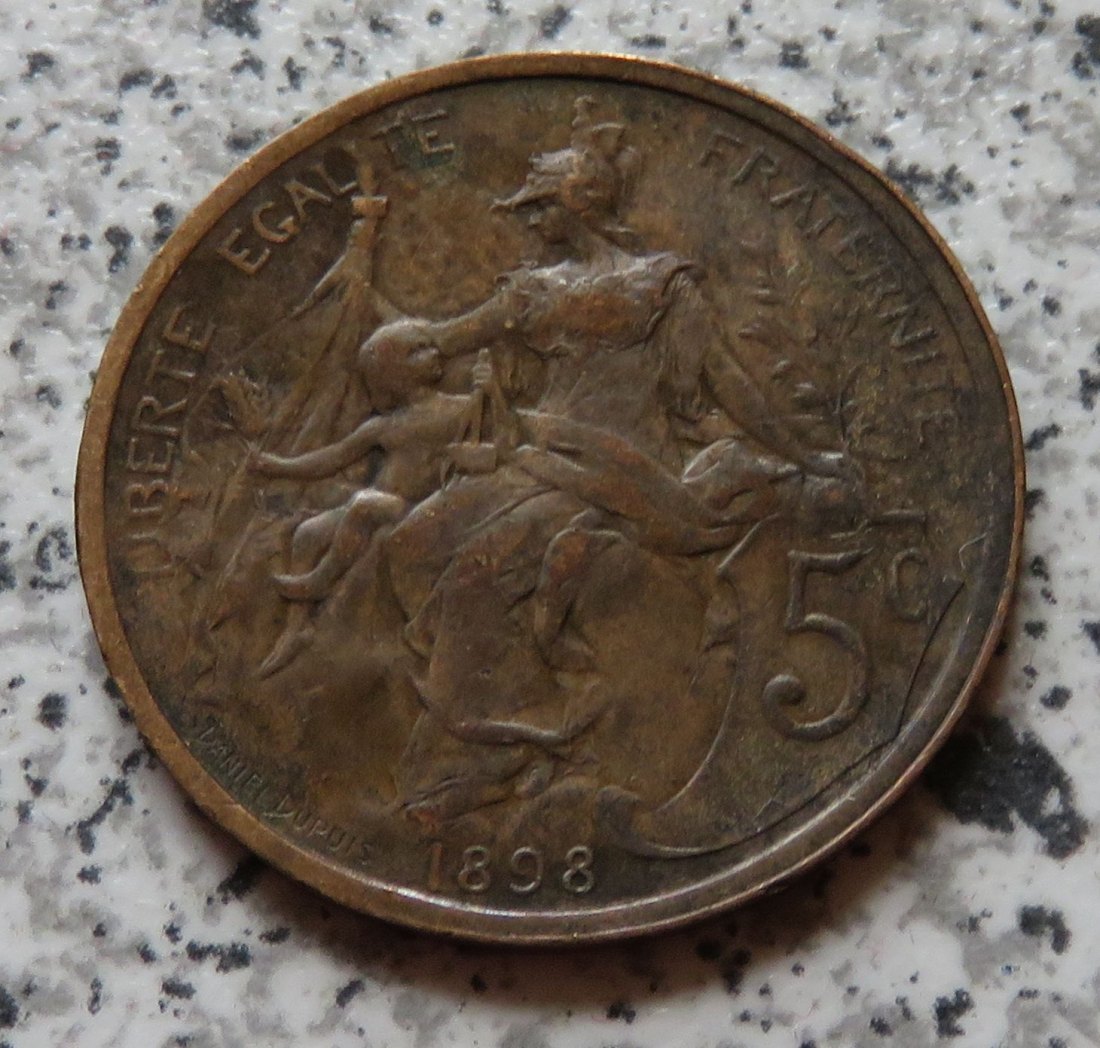  Frankreich 5 Centimes 1898   