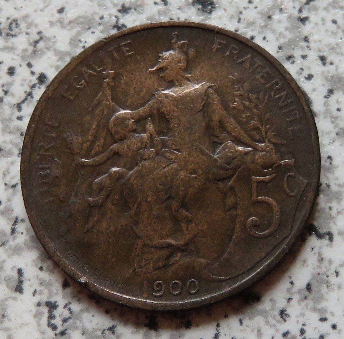  Frankreich 5 Centimes 1900   