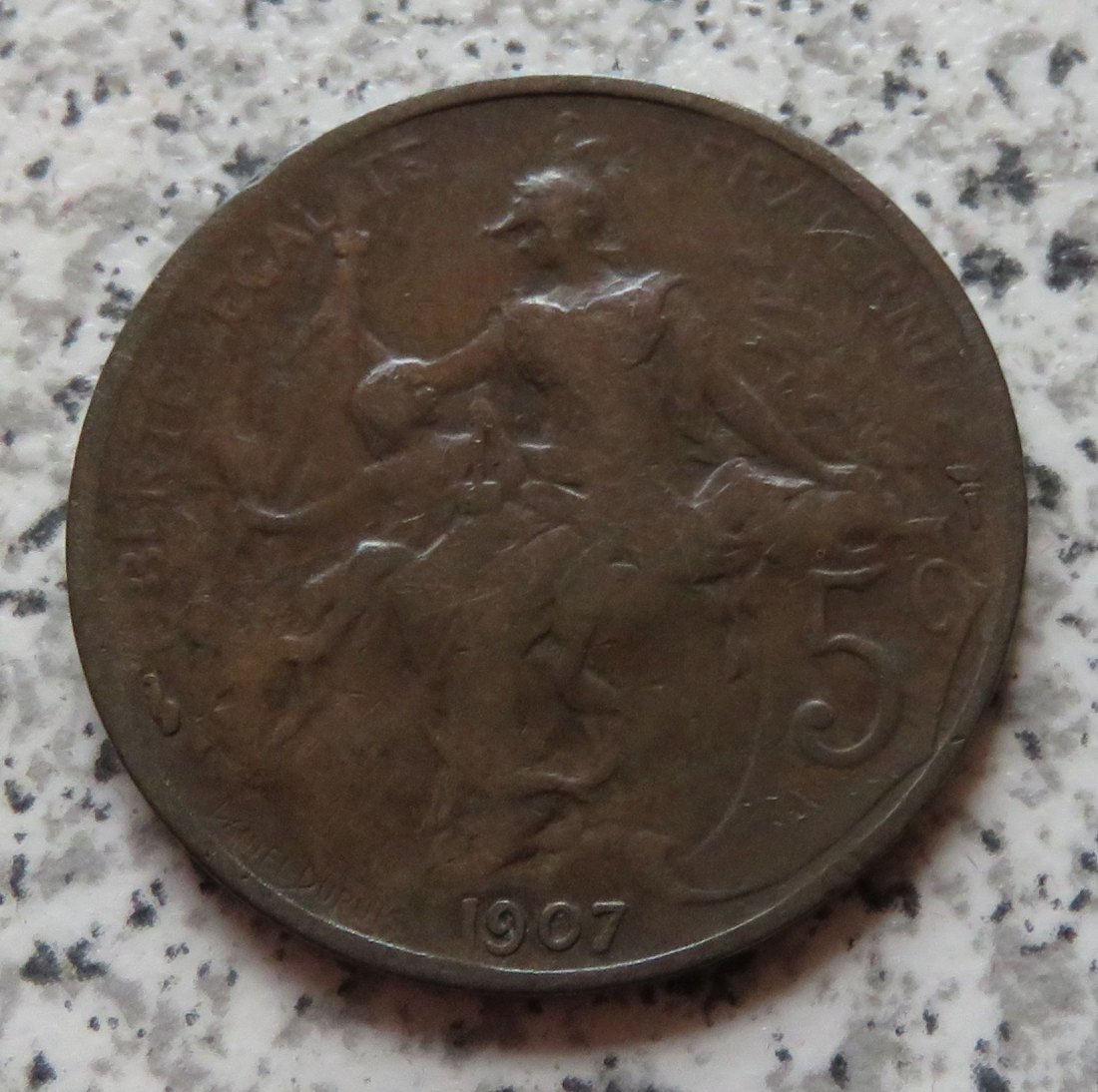  Frankreich 5 Centimes 1907   