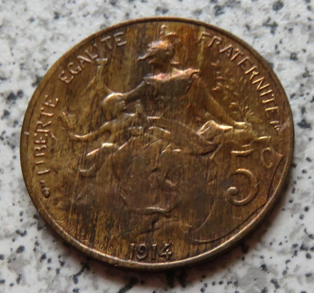  Frankreich 5 Centimes 1914   