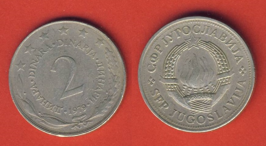  Jugoslawien 2 Dinar 1979   