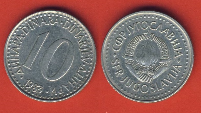  Jugoslawien 10 Dinara 1983   