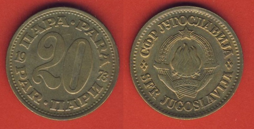  Jugoslawien 20 Para 1973   