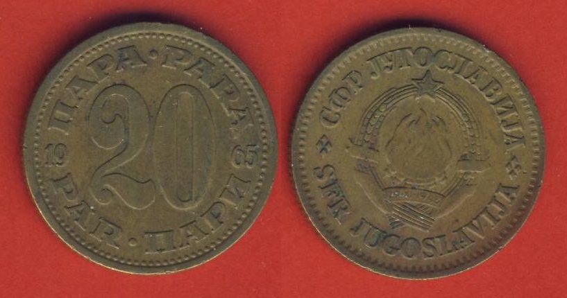  Jugoslawien 20 Para 1965   