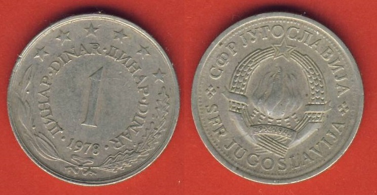  Jugoslawien 1 Dinar 1978   