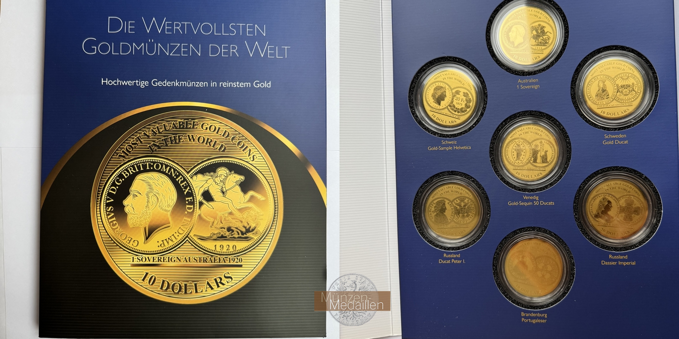 Die wertvollsten Goldmünzen der Welt Feingold: insg. 2,177g 7x 10 Dollar 2018 