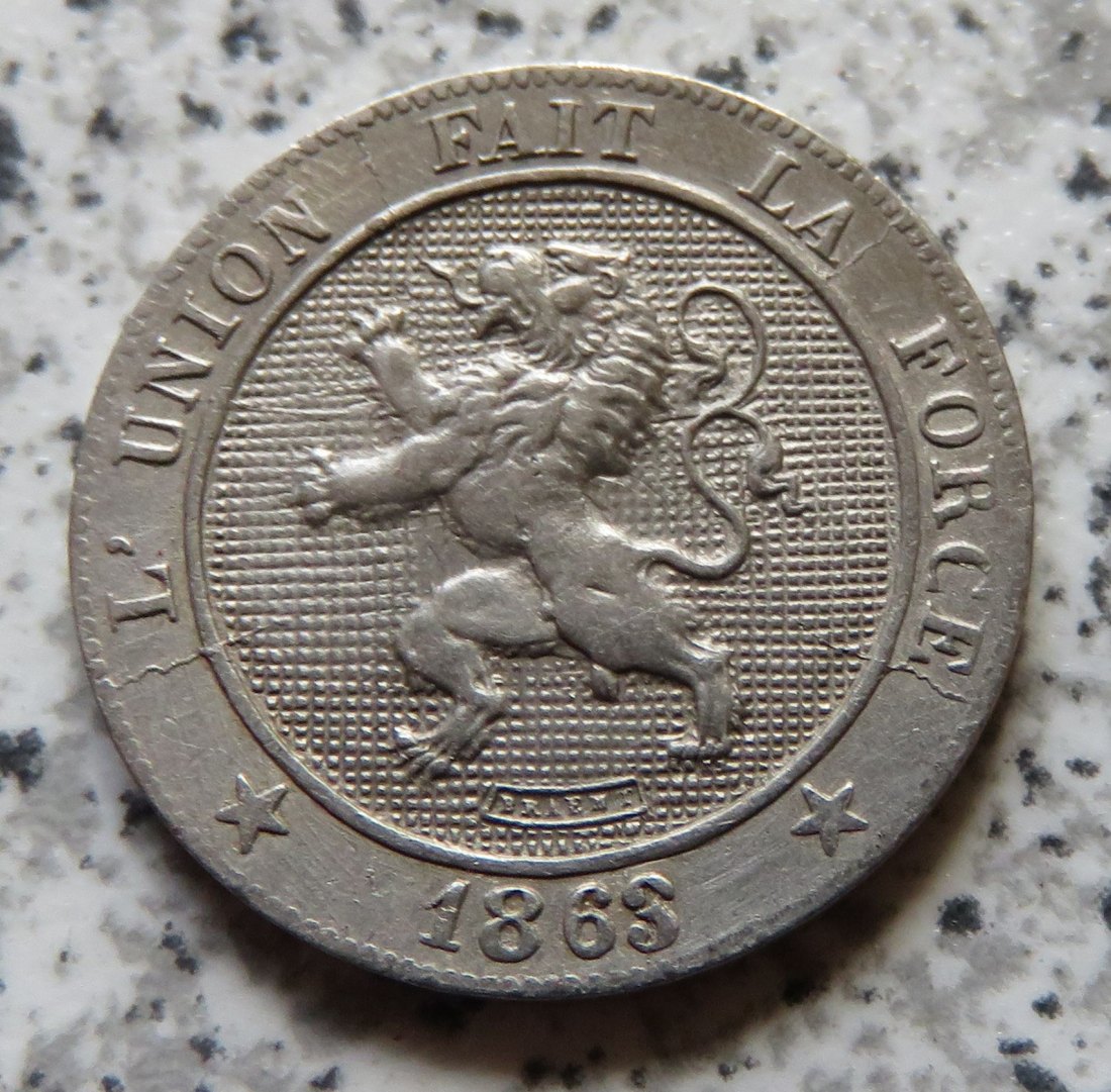  Belgien 5 Centimes 1863   