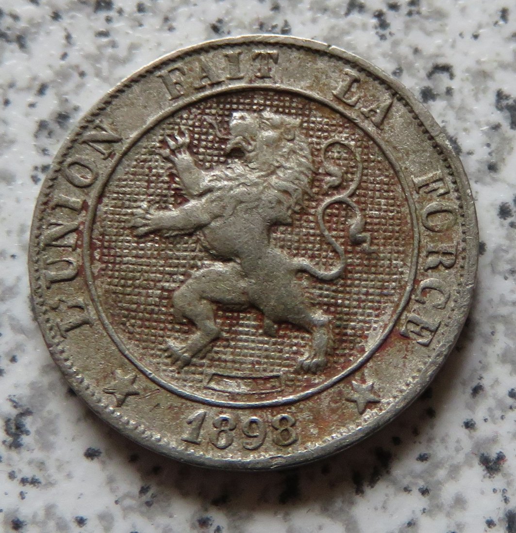  Belgien 5 Centimes 1898, französisch   