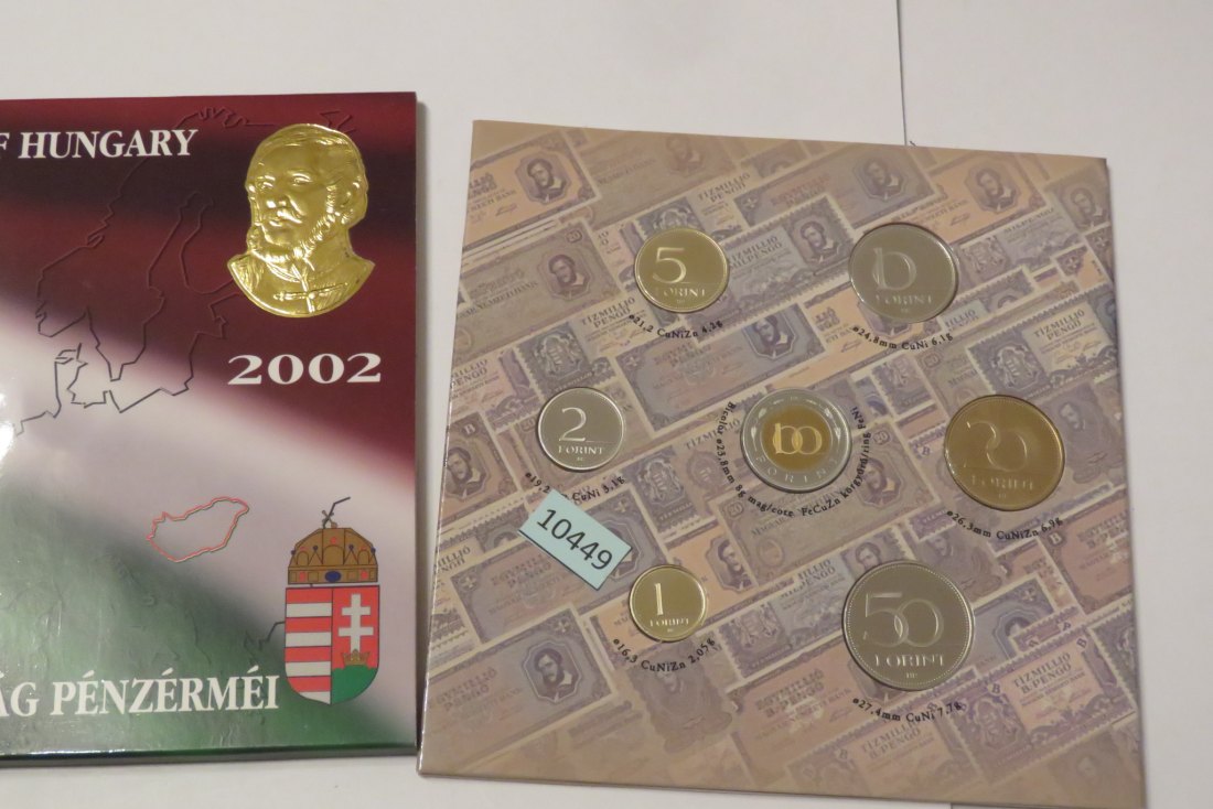  10449 Ungarn 2002 - KMS PROOF mit 2 versch. 100 Forint Münzen   