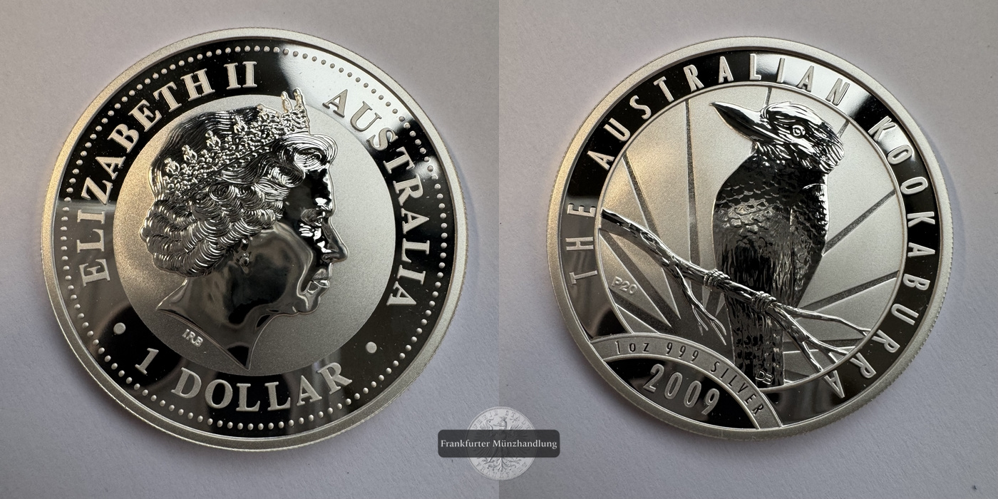  Australien 1 Dollar 2009 Kookaburra FM-Frankfurt KM#1296 Feinsilber: 31,1g   