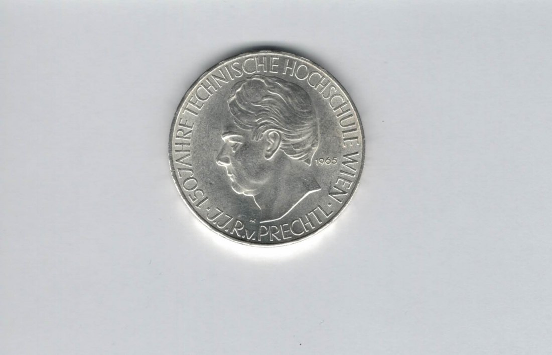  25 Schilling 1965 150 Technische Hochschule Wien Ag Gedenkmünze Österreich Spittalgold9800 4588/11   