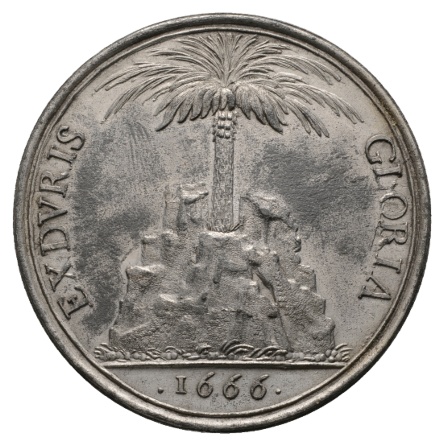  Medaille 1666 (spätere Prägung), einseitig; Zinn; 47,06 g; Ø 48 mm   