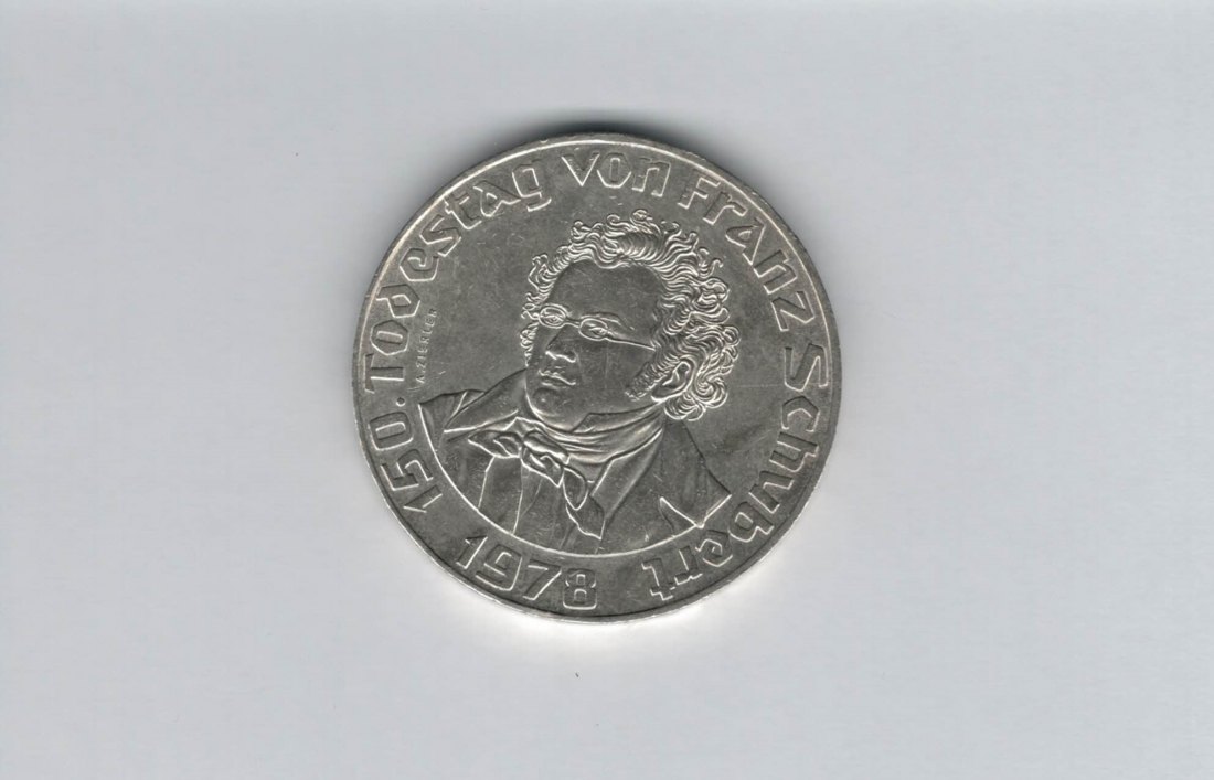  50 Schilling 1978 Franz Schubert Österreich 2. Republik silber Spittalgold9800 (4504/5)   