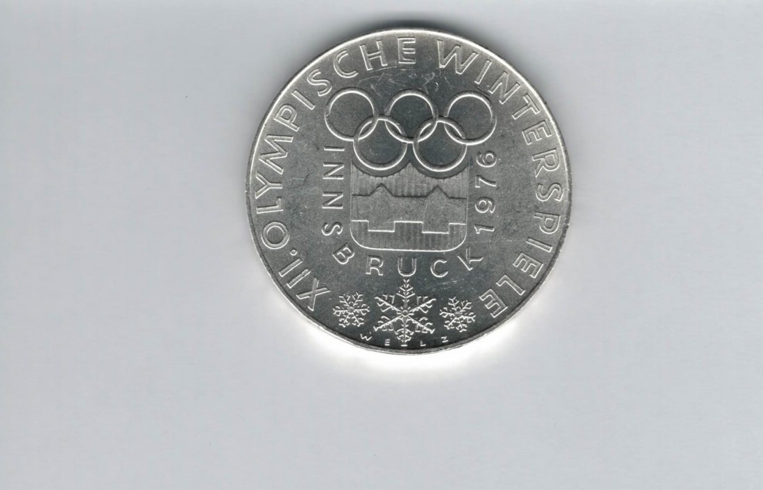  100 Schilling 1974 Olympische Winterspiele 1976 Innsbruck 15,36 Fein silber Österreich (01914/1)   