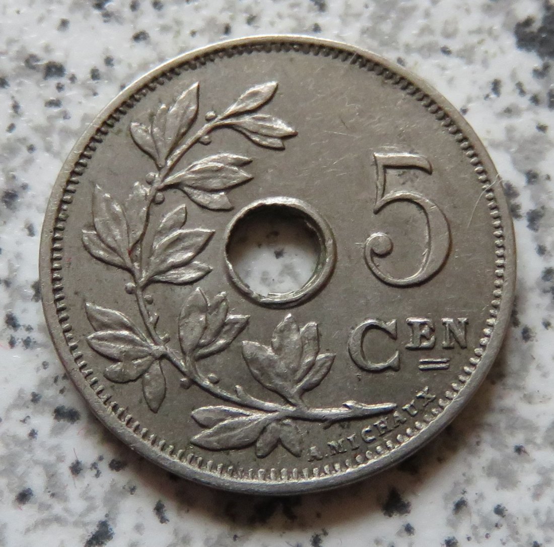  Belgien 5 Centimes 1902, flämisch   