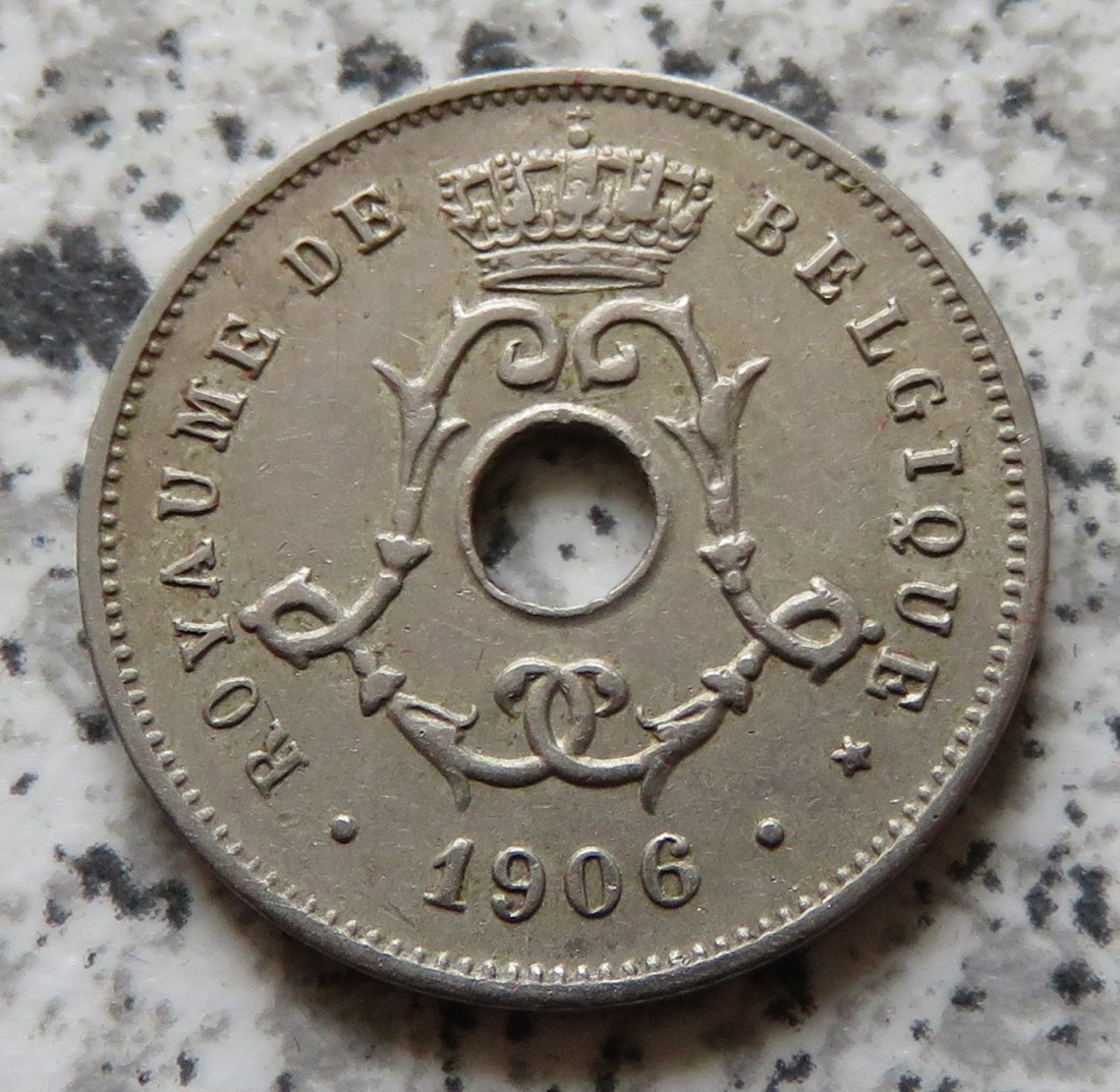  Belgien 5 Centimes 1906, französisch   